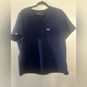 Navy Blue Size XL Catarina One Pocket Scrub Top